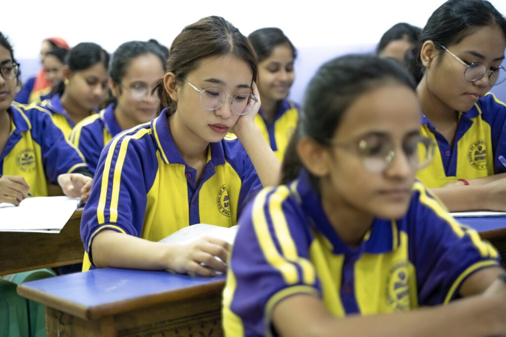 Student in affinity classroom